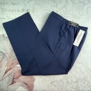 Alfred Dunner Ship Shape Navy Pants NWT 10 SHORT